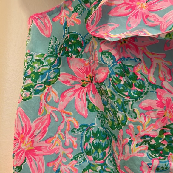 LILLY PULITZER Zeldie One Shoulder Ruffle Top - Picture 4 of 5